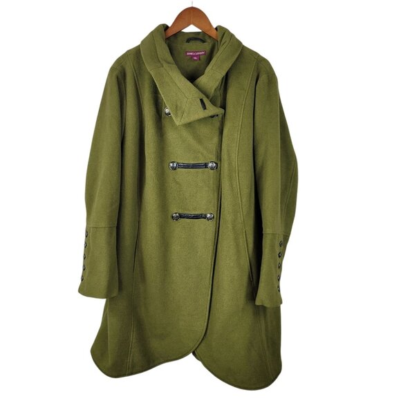 Jessica London Pea Coat Plus Size 26 26W 4X Bottom Up Warm Winter Art To Wear - Picture 2 of 9